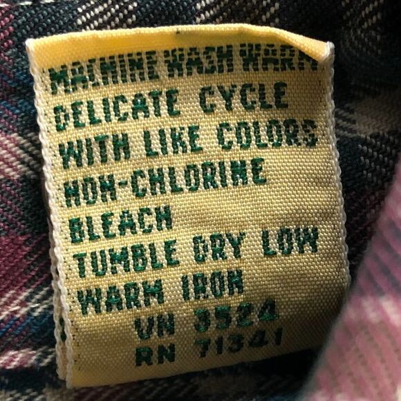 L.L. Bean Shirt S Reg Tartan Plaid Button Up Long Sleeve Cotton Polyester - Picture 11 of 12